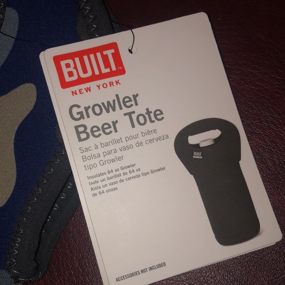 🍺BUILT NY🍺CAMO BLUE NEOPRENE GROWLER TOTE🍺 - Picture 4 of 6